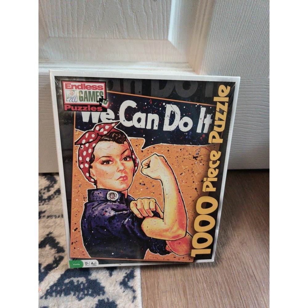 Endless Game 1000 Piece Jigsaw Puzzle Rosie The Riveter "We Can Do It!" Sealed